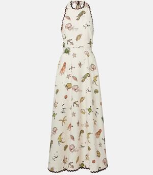 Alemais Printed halterneck maxi dress